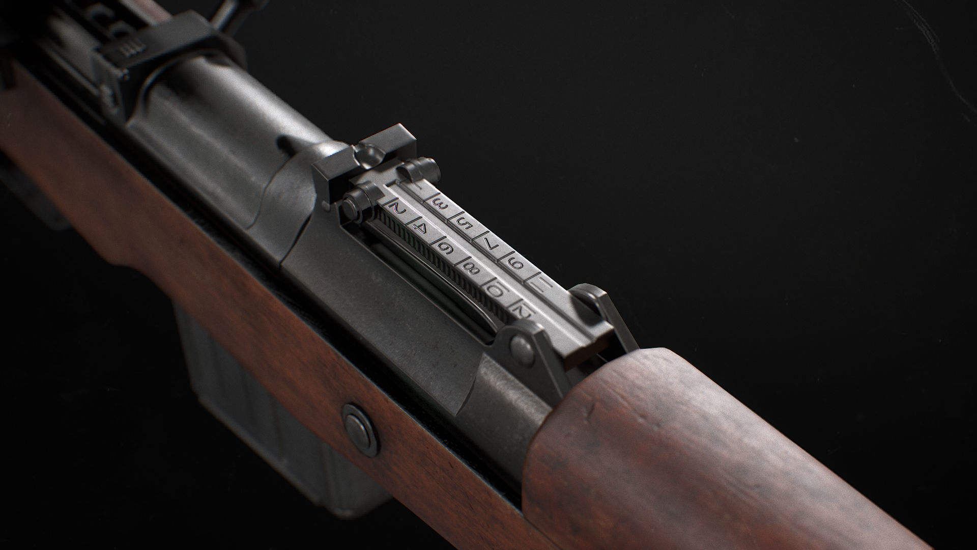 Gewehr 43 Low-poly 3D model_5
