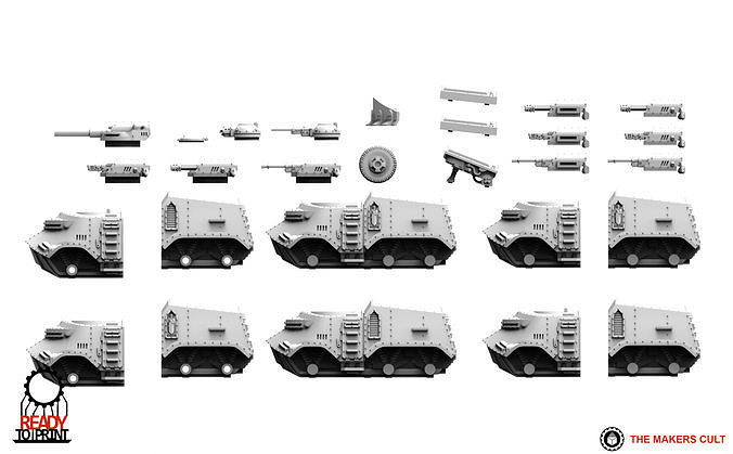 Feudal Guard - Elite Transport Vehicle 3D print model 2