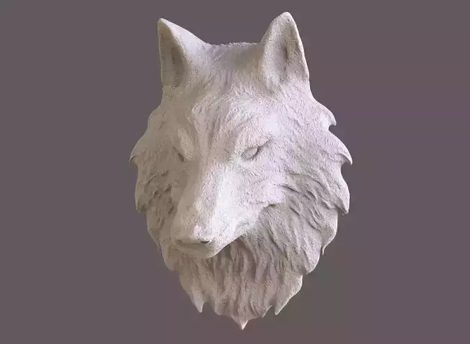 Wolf Head Sculpture