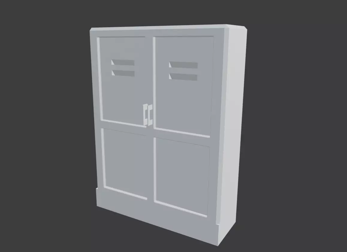 Space locker Free low-poly 3D model_0
