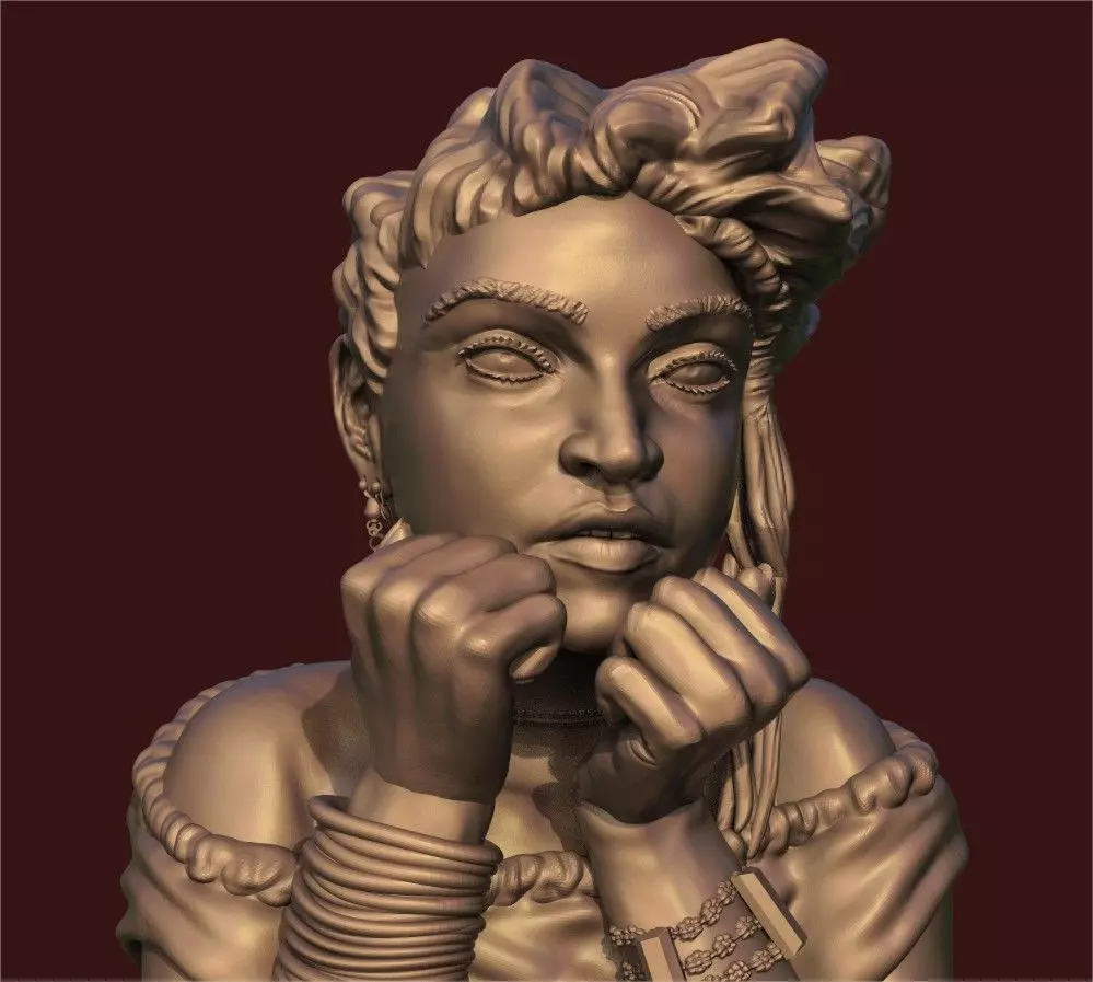 Madonna Bust 3D print model_0