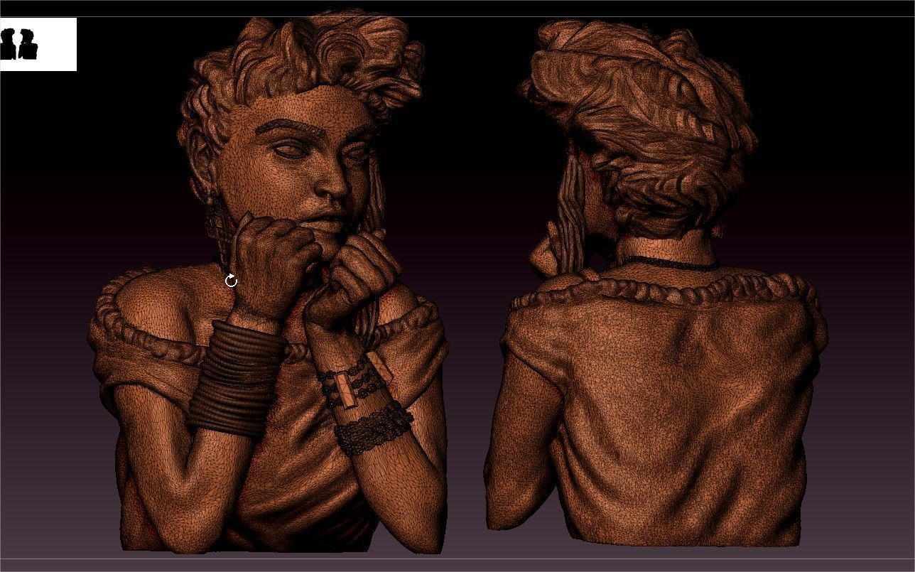 Madonna Bust 3D print model_3