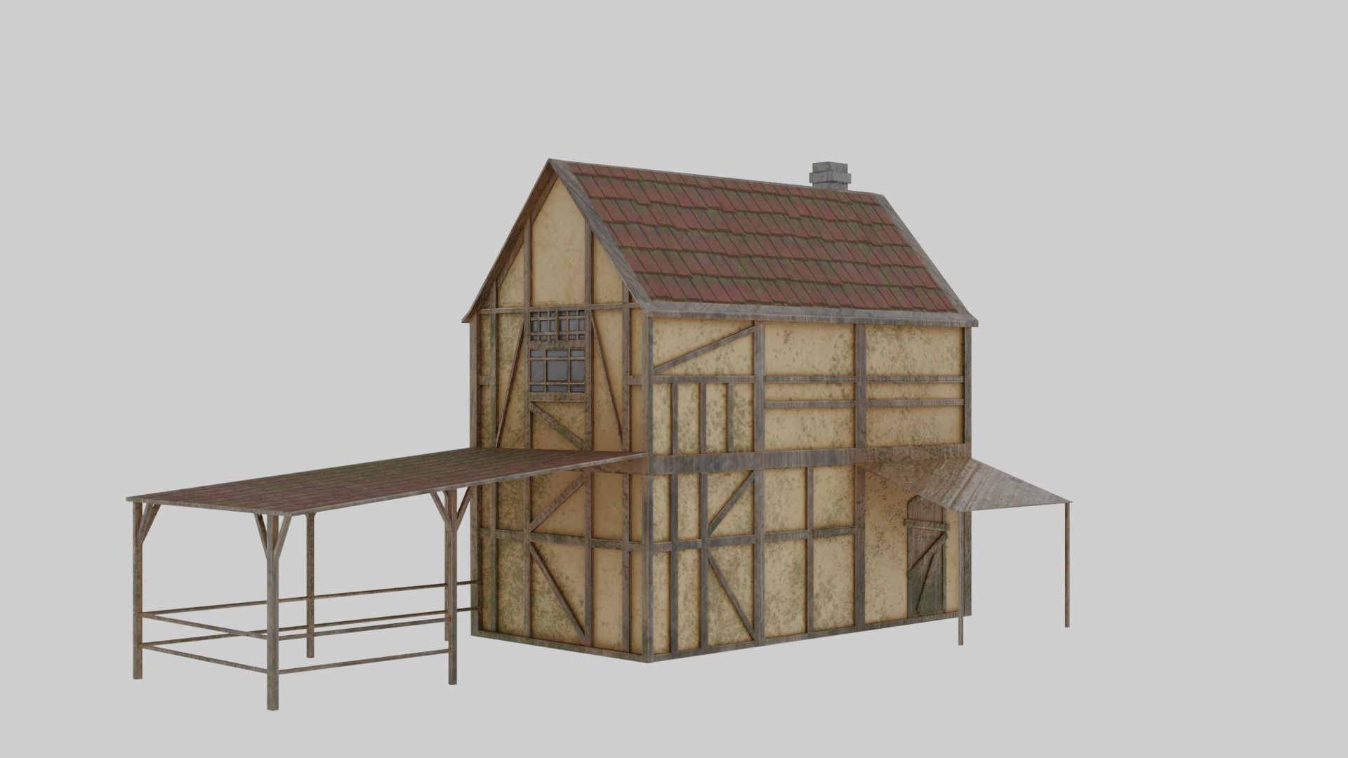3 Medieval House 3D Model Collection_4