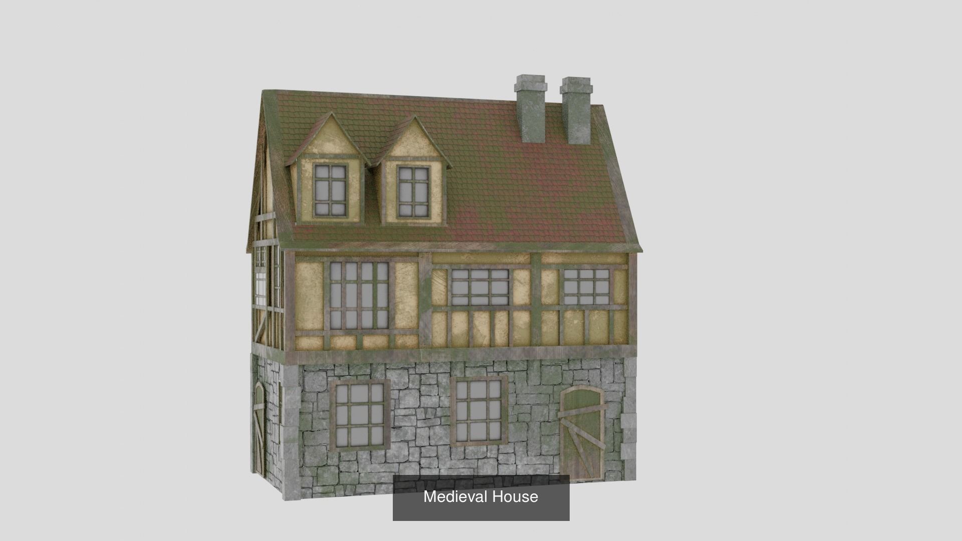 3 Medieval House 3D Model Collection_8