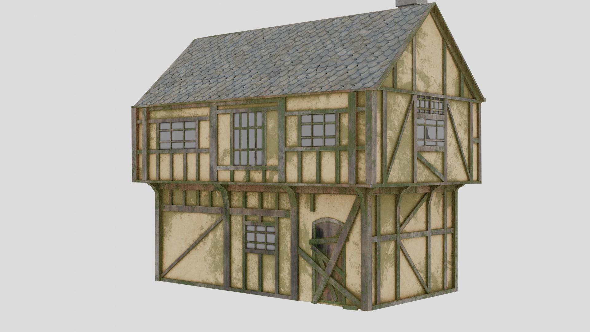 3 Medieval House 3D Model Collection_7