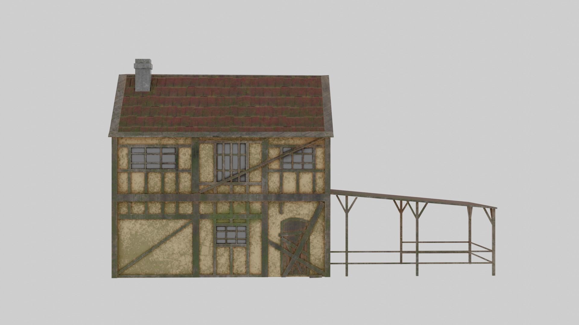 3 Medieval House 3D Model Collection_2