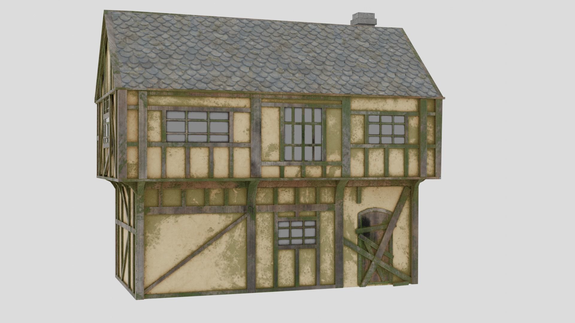 3 Medieval House 3D Model Collection_6
