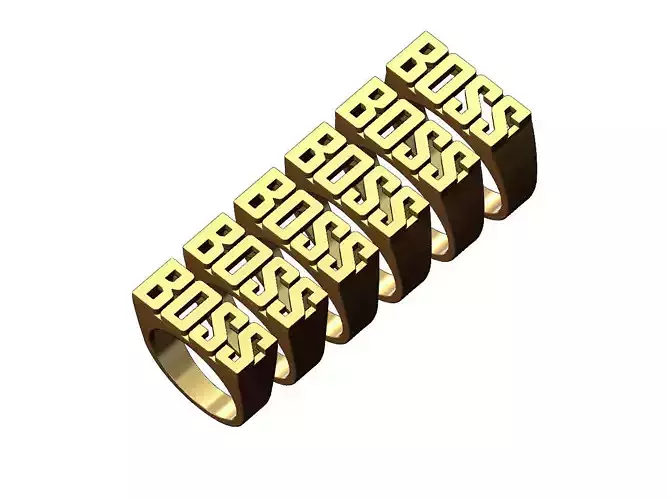 Boss name signet ring
