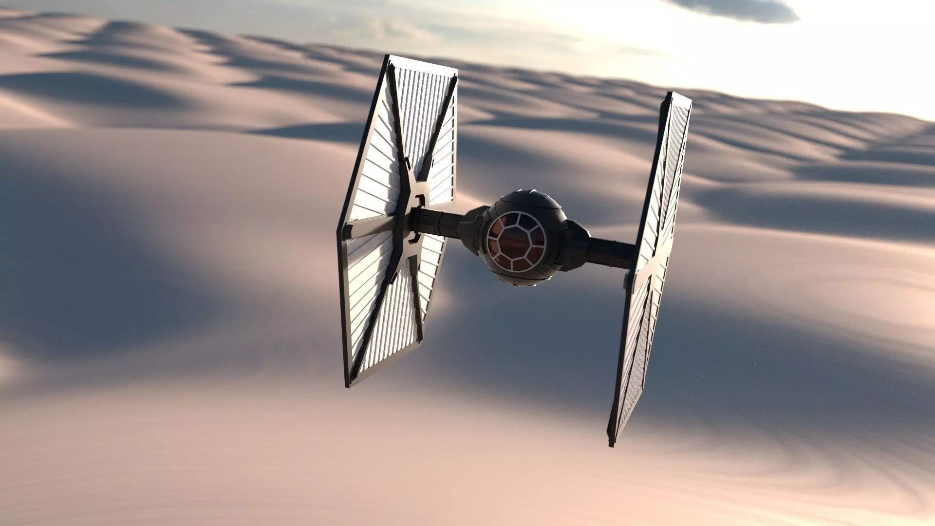New Order TIE Fighter Free 3D model_0