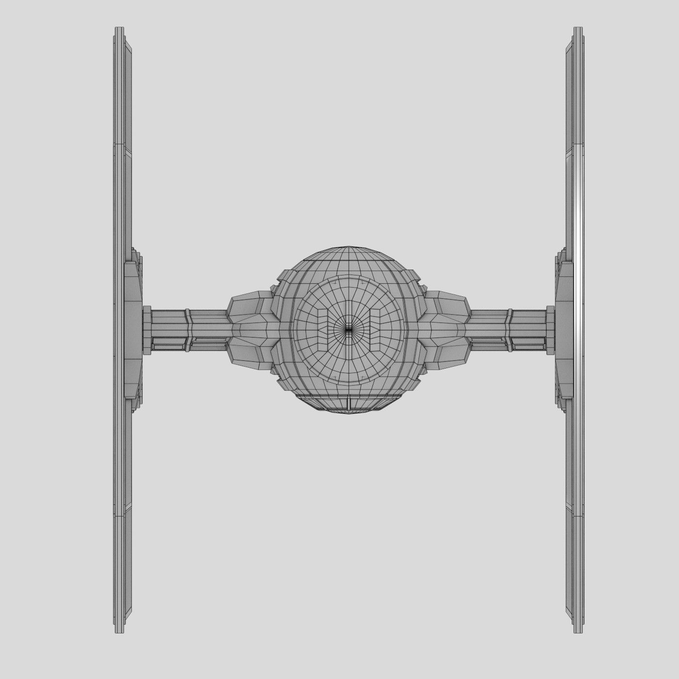 New Order TIE Fighter Free 3D model_6