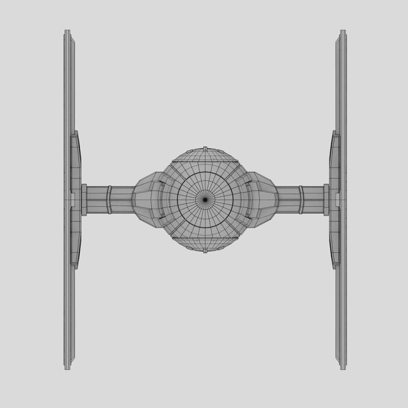 New Order TIE Fighter Free 3D model_5