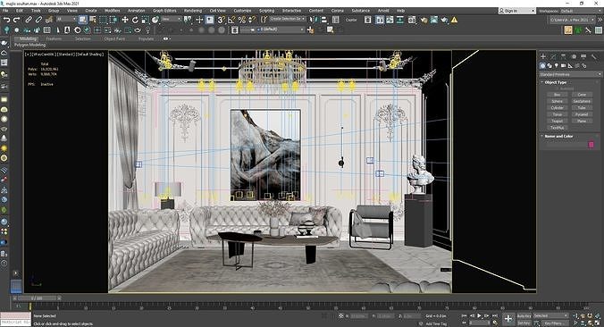 Classic Sitting Room 3D model 6