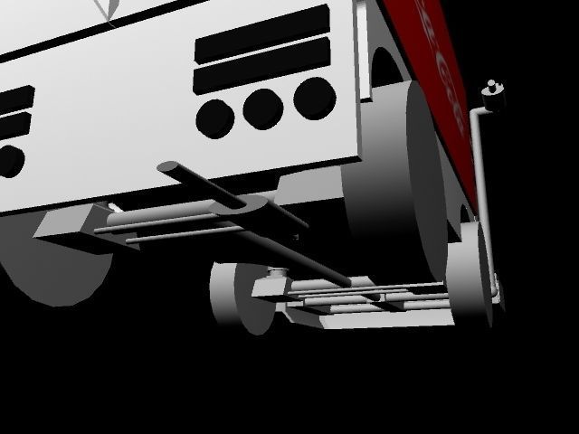 Coca-Cola truck Low-poly 3D model_11