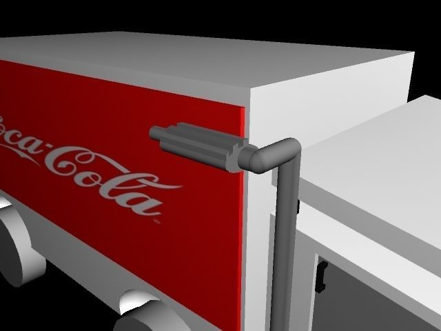 Coca-Cola truck Low-poly 3D model_5