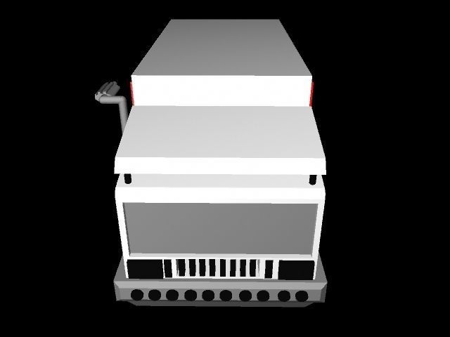 Coca-Cola truck Low-poly 3D model_9