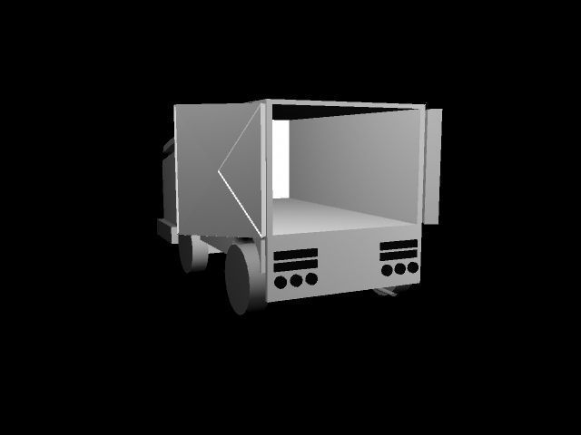 Coca-Cola truck Low-poly 3D model_14