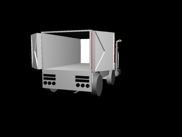 Coca-Cola truck Low-poly 3D model_13
