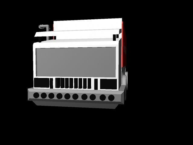 Coca-Cola truck Low-poly 3D model_8