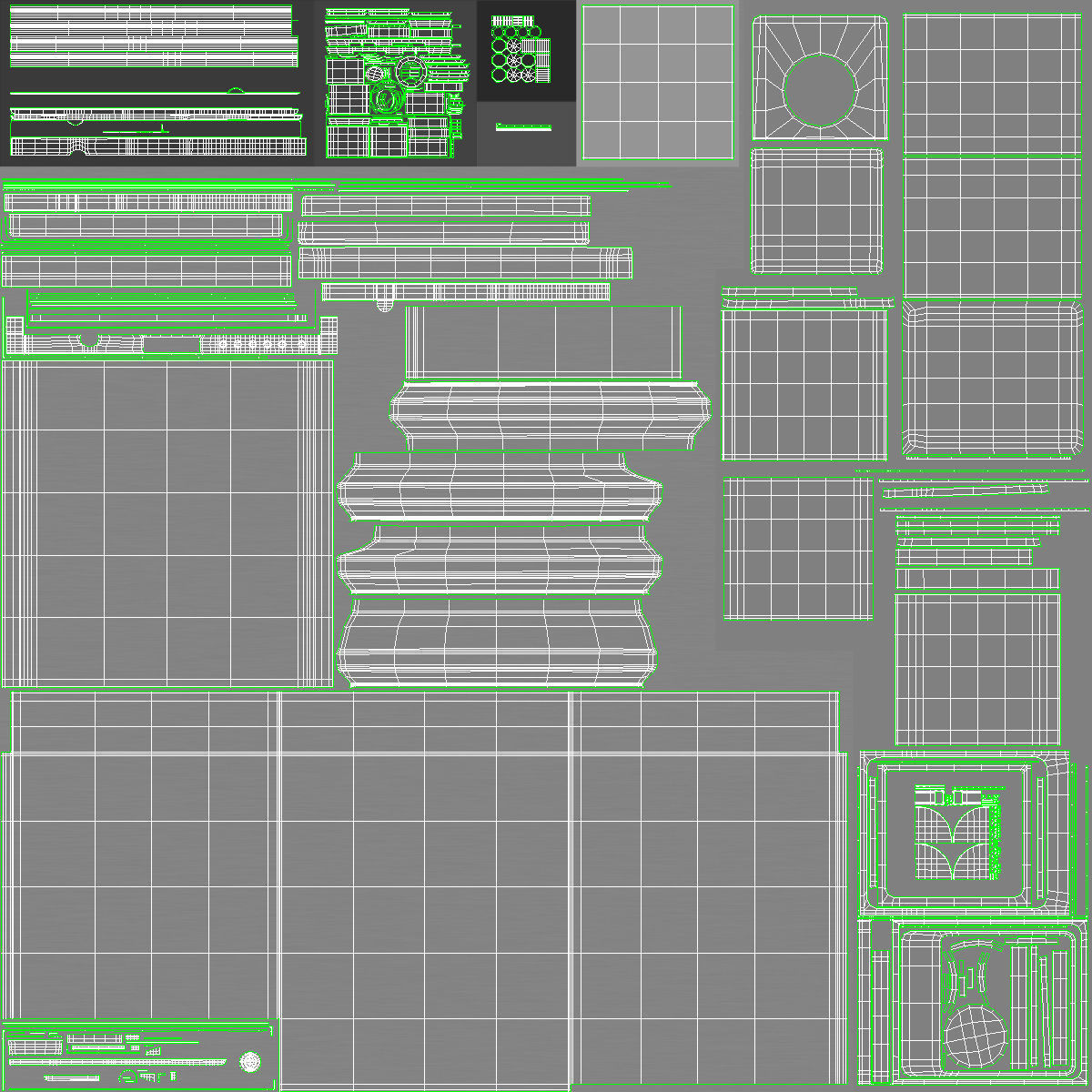 Dishwasher - Open Low-poly 3D model_11