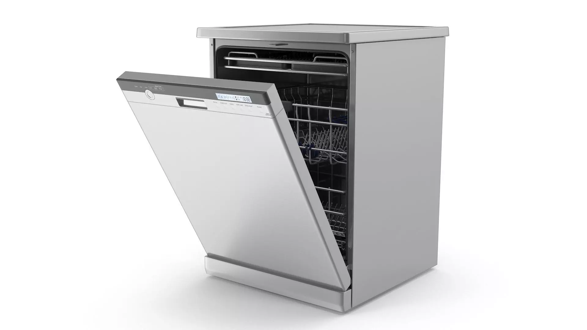 Dishwasher - Open Low-poly 3D model_0