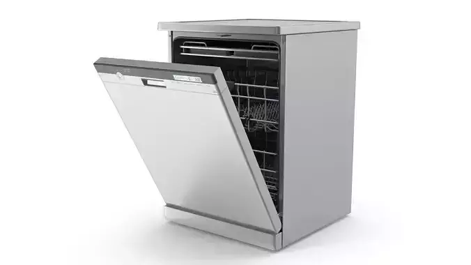 Dishwasher - Open Low-poly 3D model