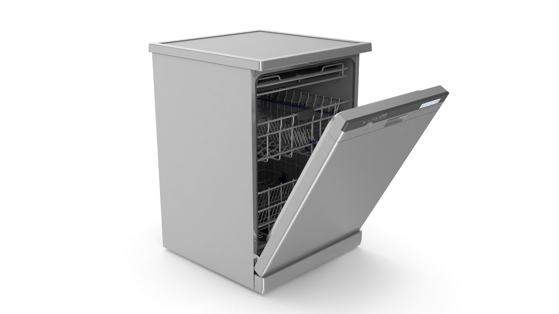 Dishwasher - Open Low-poly 3D model_3
