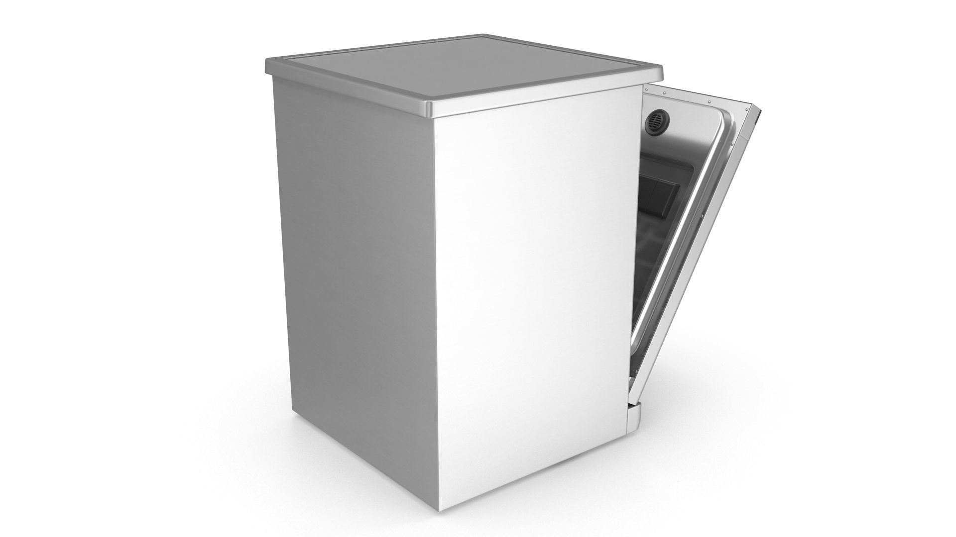 Dishwasher - Open Low-poly 3D model_2