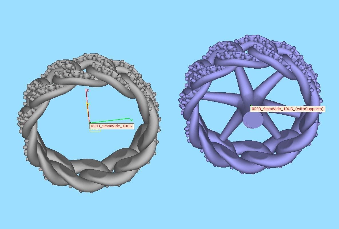 DIAMOND Cuban Link Heavy Chain Ring 9mm Wide 10US Size 3dmodel 3D print model_16