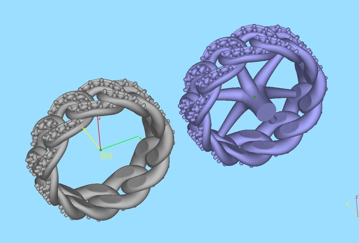 DIAMOND Cuban Link Heavy Chain Ring 9mm Wide 10US Size 3dmodel 3D print model_15