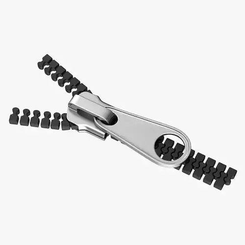 Zipper Low-poly 3D model