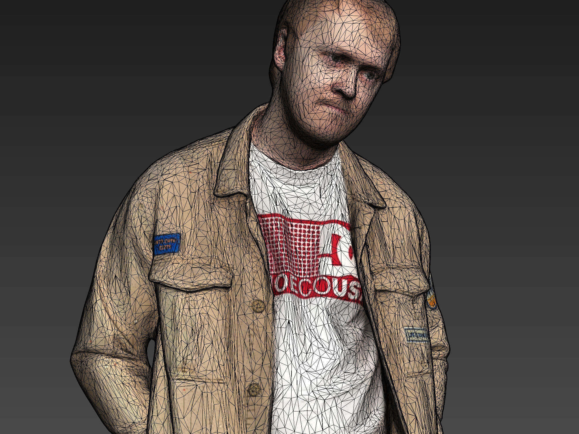 Stylized Man Character Low-poly 3D model_3