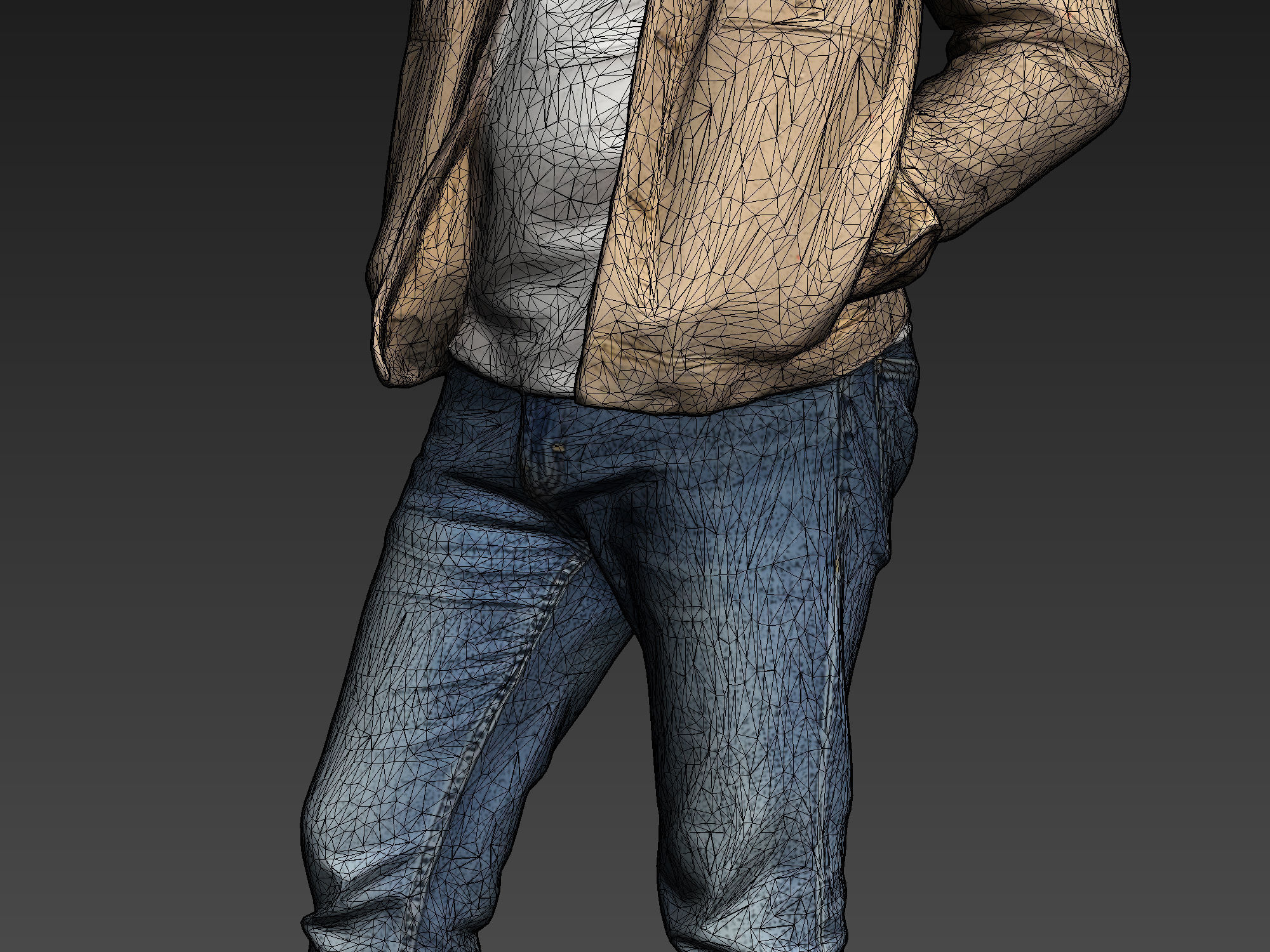 Stylized Man Character Low-poly 3D model_4