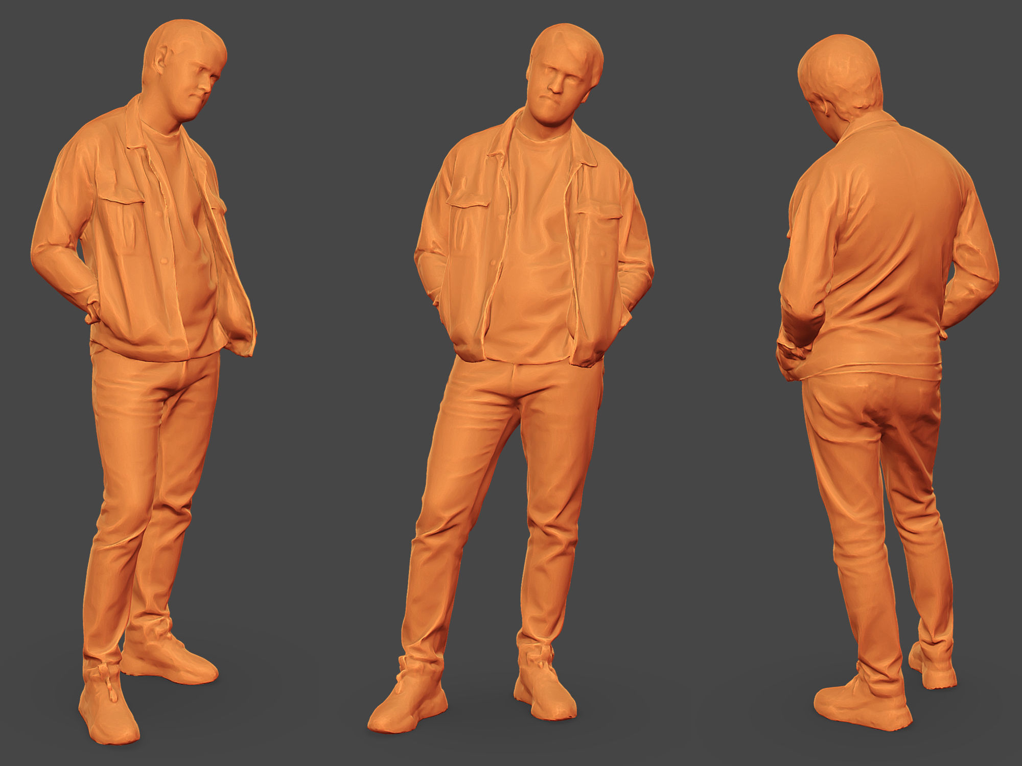 Stylized Man Character Low-poly 3D model_2