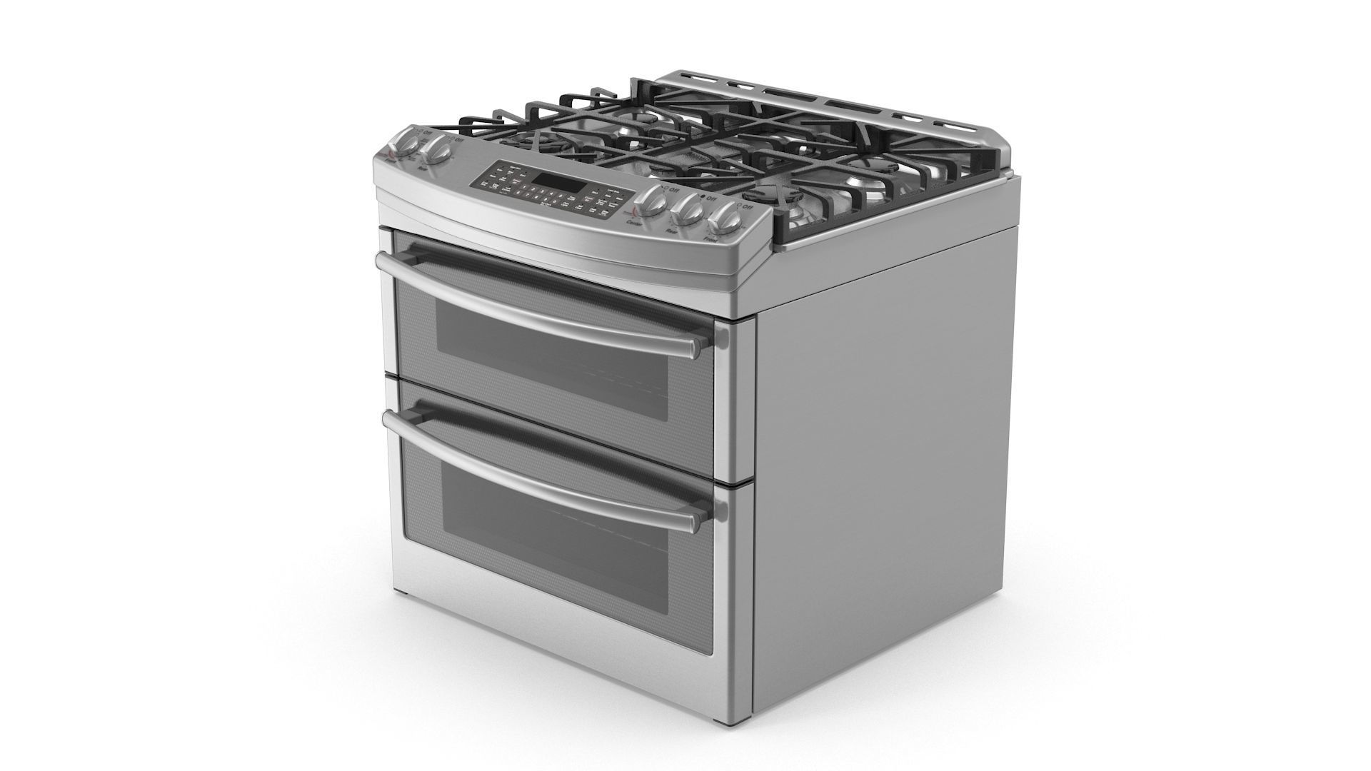 Oven Gas Range Low-poly 3D model_1