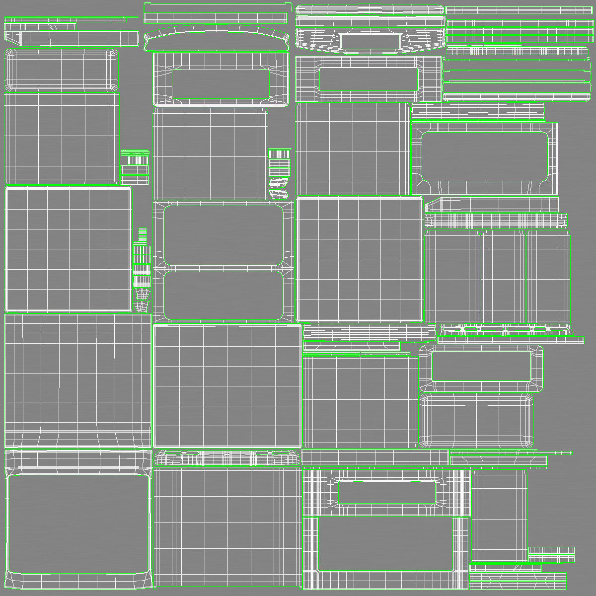 Oven Gas Range Low-poly 3D model_9