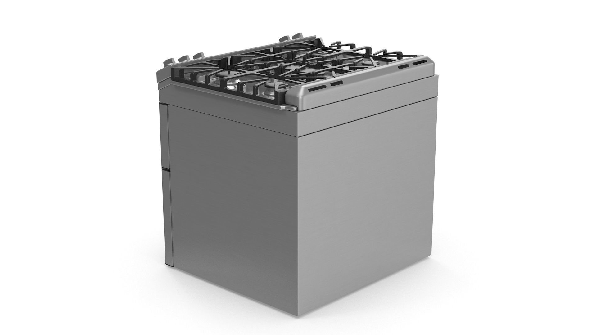 Oven Gas Range Low-poly 3D model_2