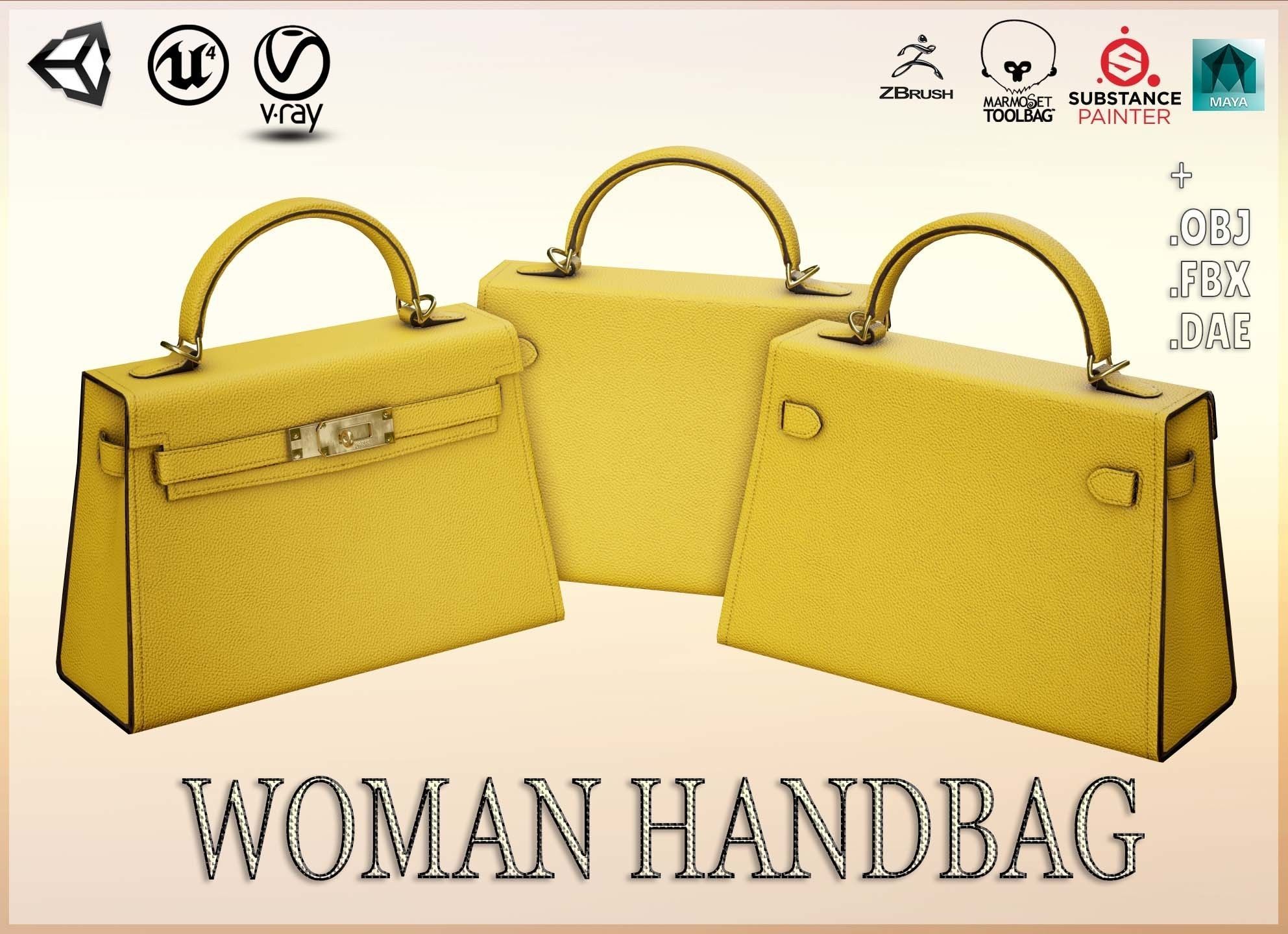 Woman Handbag 3D Model Collection_20