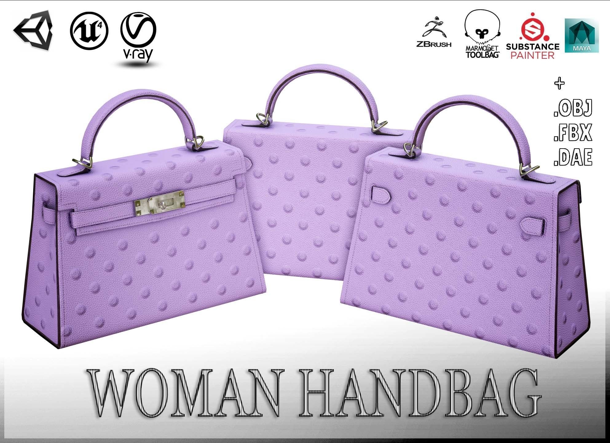 Woman Handbag 3D Model Collection_22