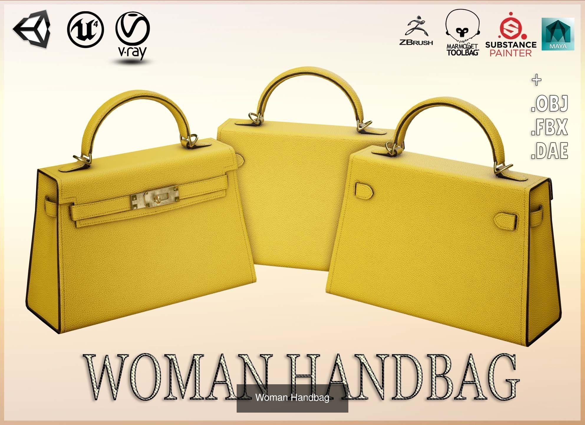 Woman Handbag 3D Model Collection_19
