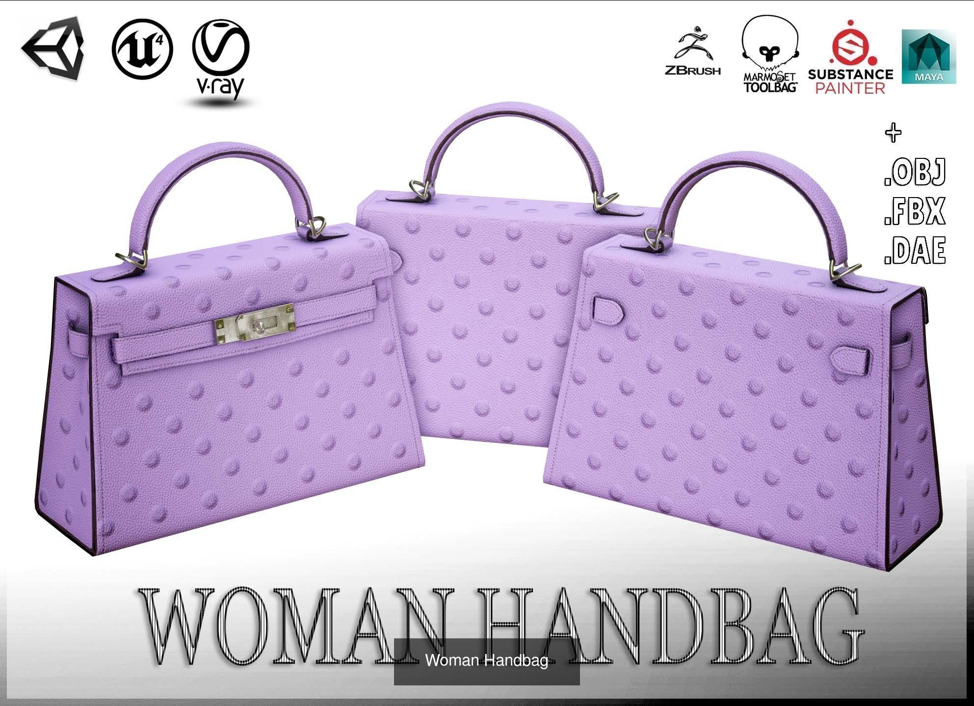 Woman Handbag 3D Model Collection_21