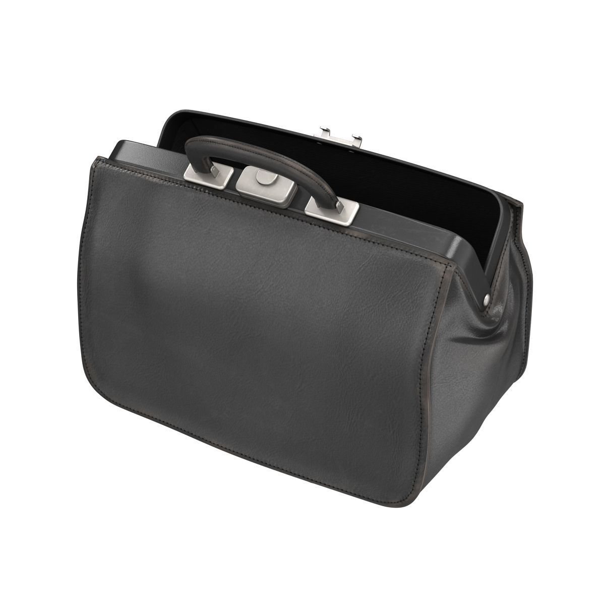Doctors Black Bag Low-poly 3D model_4