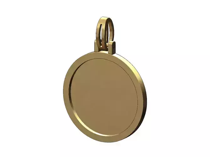 Simple round memory picture pendant