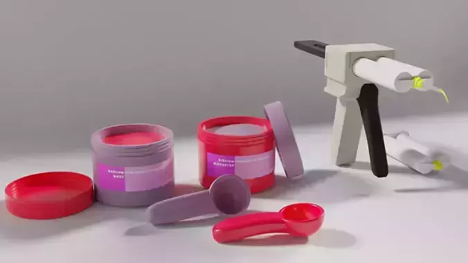 Dental Impression Material - Silicone and dispenser