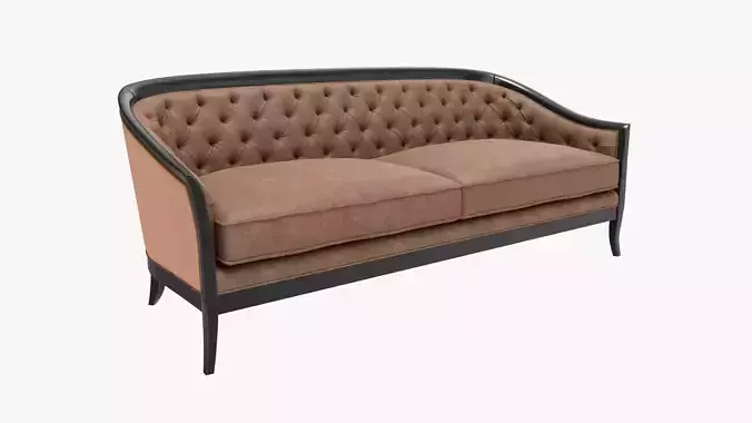 Sofa cabriole style 01 3D model