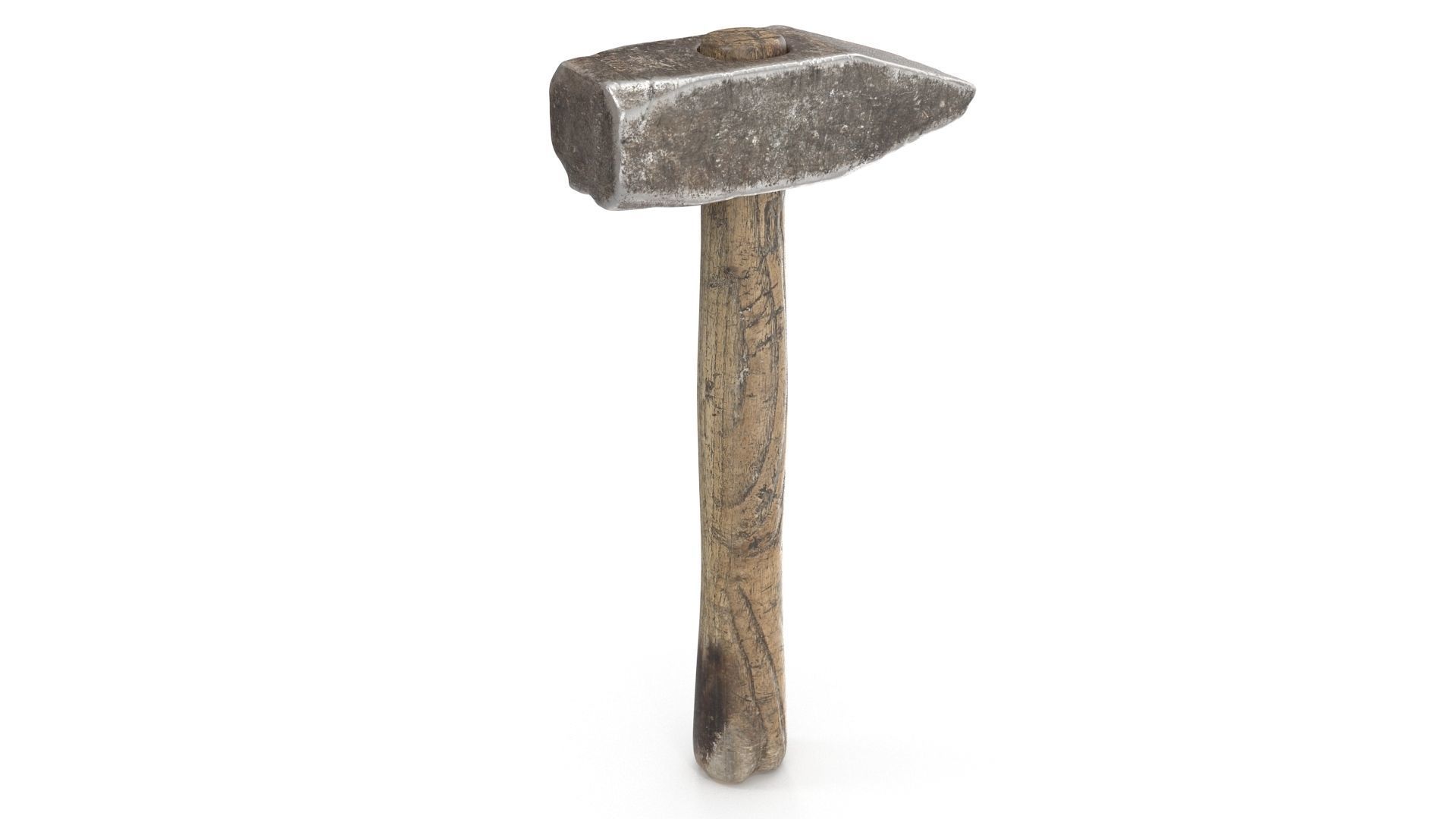 Old Hammer - Highpoly Low-poly 3D model_2