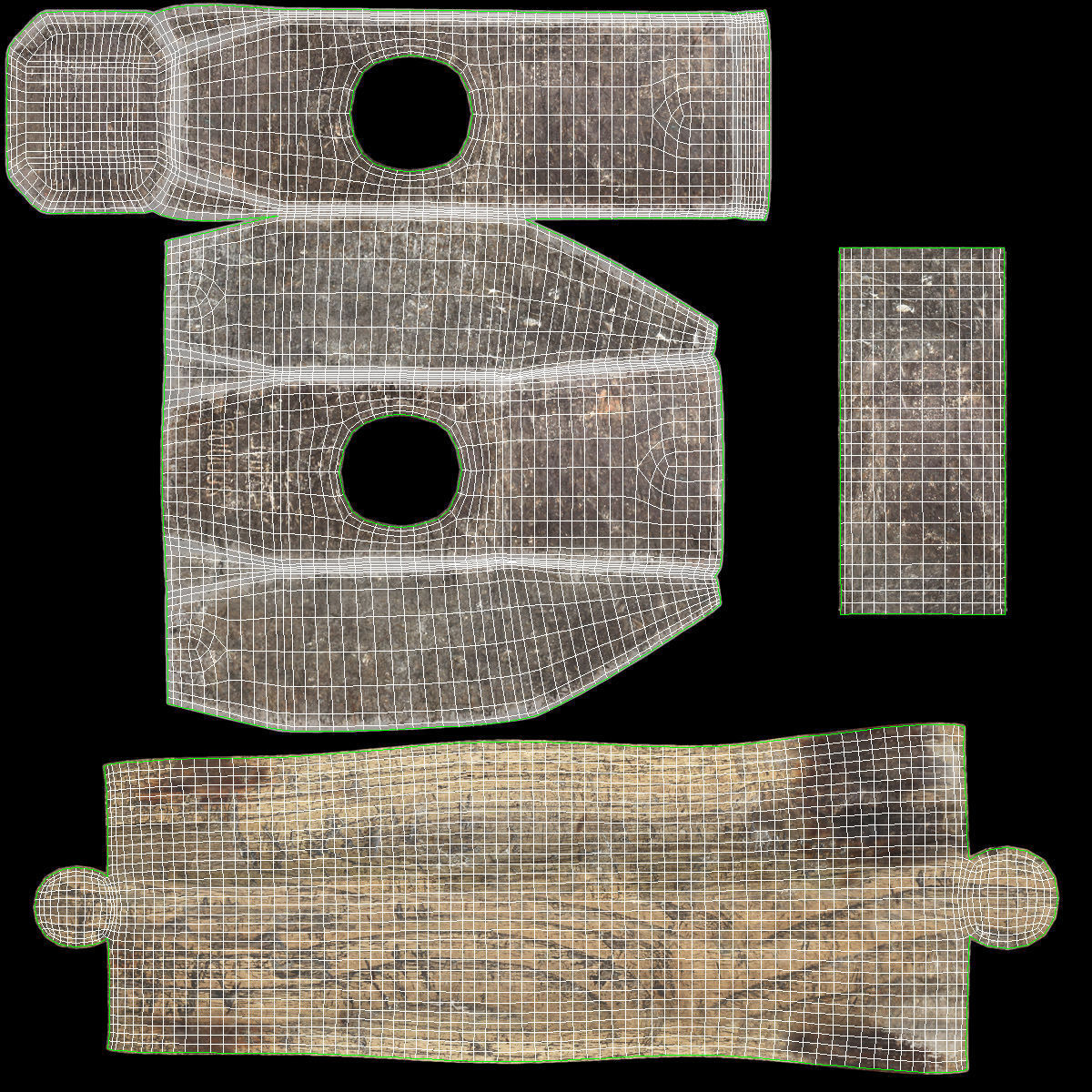 Old Hammer - Highpoly Low-poly 3D model_8