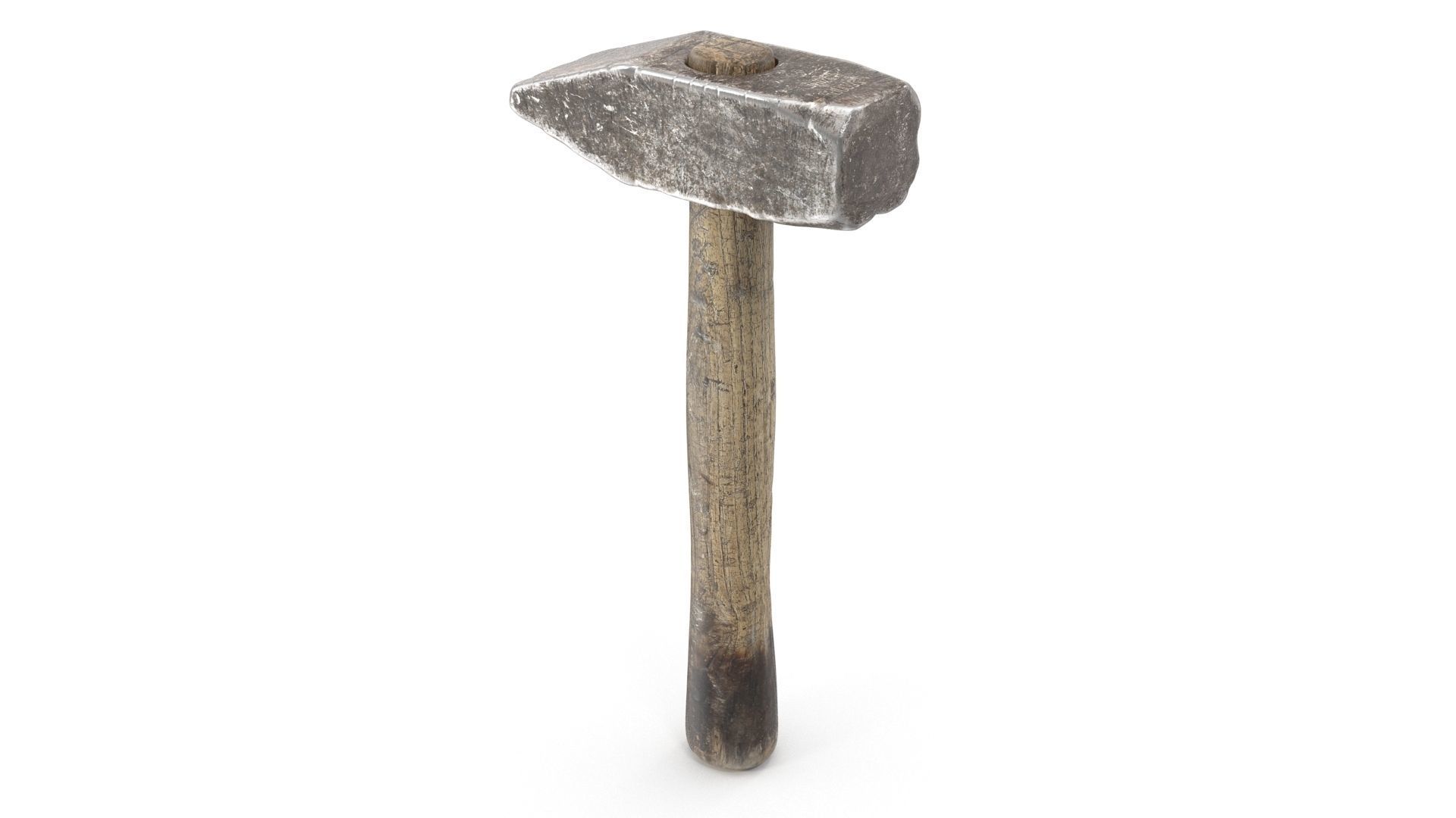 Old Hammer - Highpoly Low-poly 3D model_1