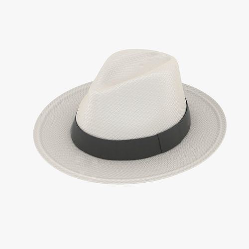 Panama Hat Low-poly 3D model