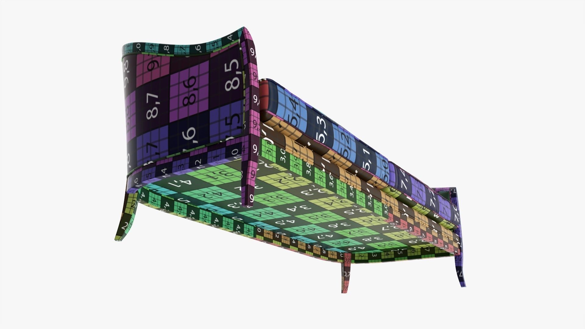 Sofa cabriole style 02 3D model_11