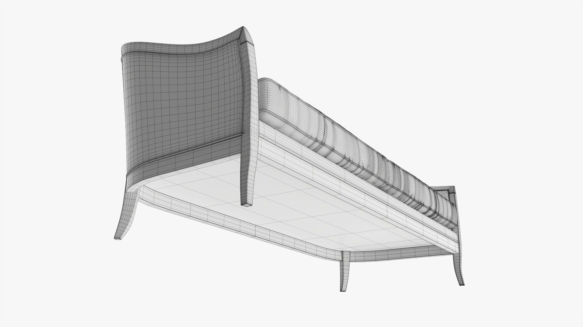 Sofa cabriole style 02 3D model_8